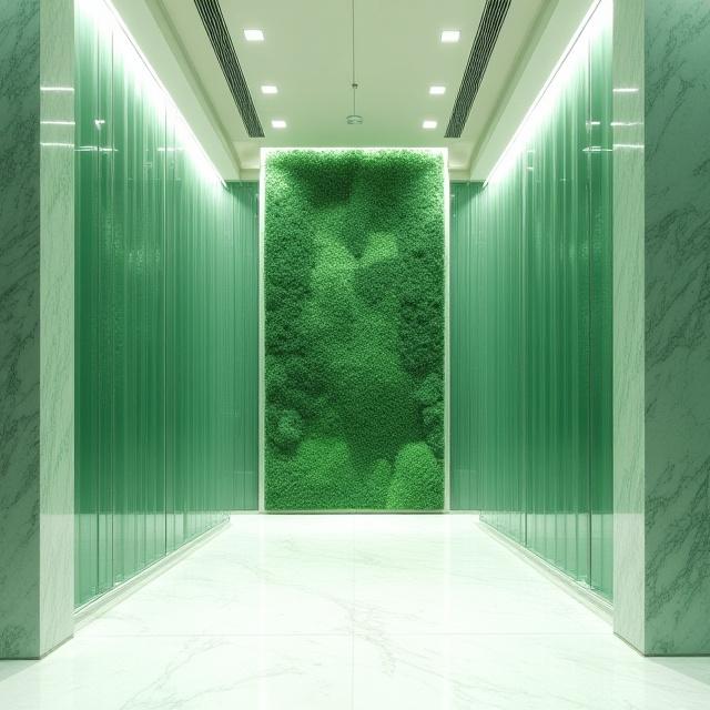 Corporate lobby living wall in Midtown Manhattan