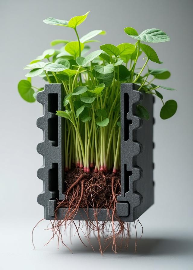 Detailed cross-section of the Verti-Mod modular panel system